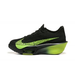 Women/Men Sports Shoes Nike Air Zoom Alphafly NEXT 3 Black and Green  