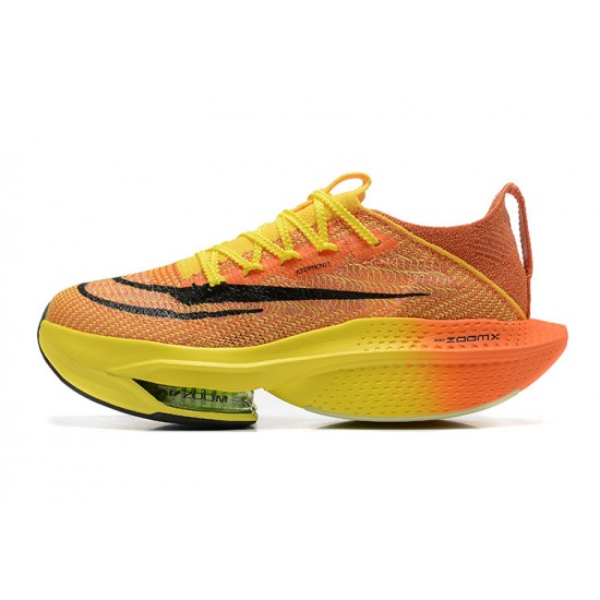 Men Sports Shoes Nike Air Zoom Alphafly Next 2 Orange and Yellow  