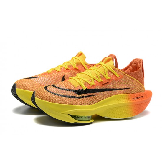 Men Sports Shoes Nike Air Zoom Alphafly Next 2 Orange and Yellow  