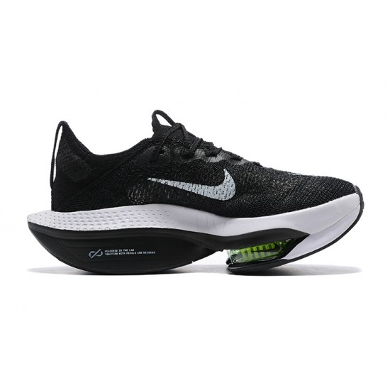 Women/Men Sports Shoes Nike Air Zoom Alphafly Next 2 Black and White  