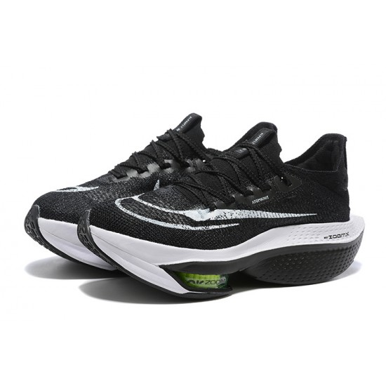 Women/Men Sports Shoes Nike Air Zoom Alphafly Next 2 Black and White  