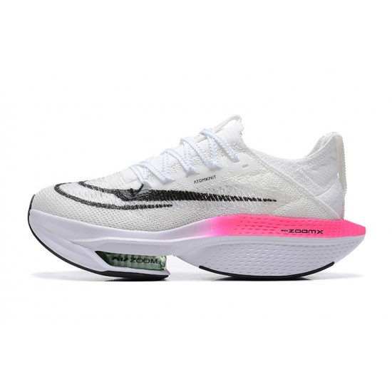 Women/Men Sports Shoes Nike Air Zoom Alphafly Next 2 Pink White  