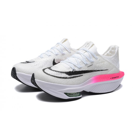 Women/Men Sports Shoes Nike Air Zoom Alphafly Next 2 Pink White  