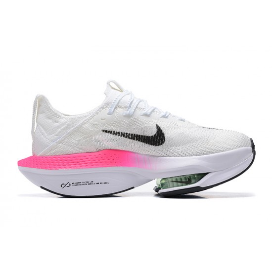 Women/Men Sports Shoes Nike Air Zoom Alphafly Next 2 Pink White  