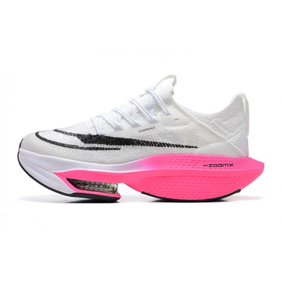 Women/Men Sports Shoes Nike Air Zoom Alphafly Next 2 White Pink  