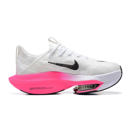 Women/Men Sports Shoes Nike Air Zoom Alphafly Next 2 White Pink  