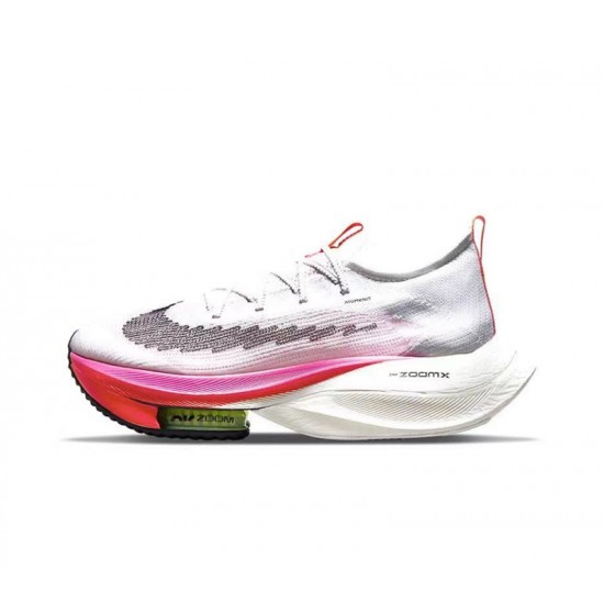 Women/Men Sports Shoes Nike Air Zoom Alphafly Next 2 White and Pink  