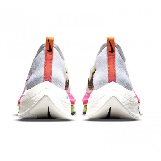 Women/Men Sports Shoes Nike Air Zoom Alphafly Next 2 White and Pink  