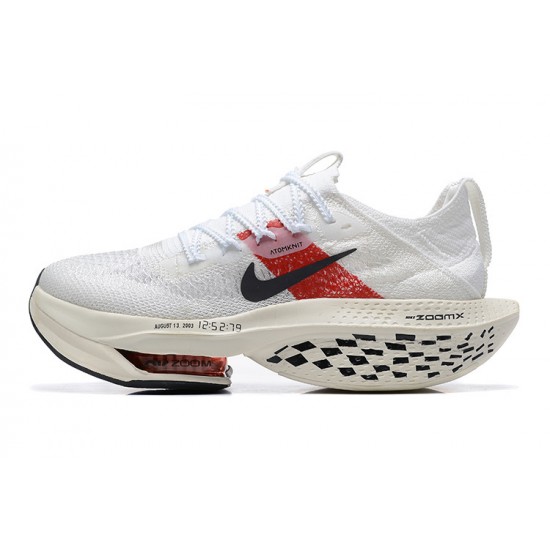 Women/Men Sports Shoes Nike Air Zoom Alphafly Next 2 White and Red  