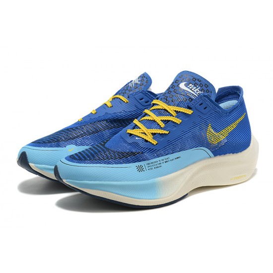 Men Sports Shoes Nike ZoomX VaporFly NEXT Blue Yellow  