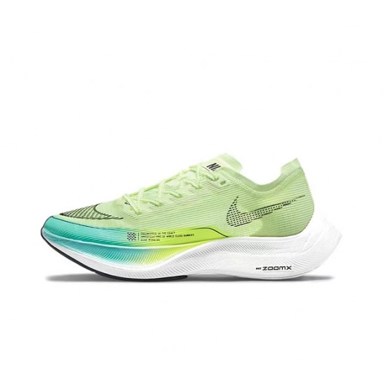 Women/Men Sports Shoes Nike ZoomX VaporFly NEXT Green and Blue  