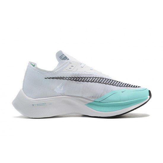 Women/Men Sports Shoes Nike ZoomX VaporFly NEXT White Blue  