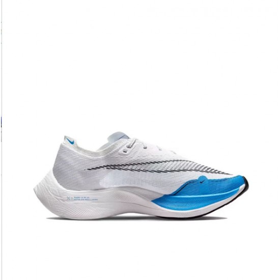 Women/Men Sports Shoes Nike ZoomX VaporFly NEXT White and Blue  