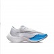 Women/Men Sports Shoes Nike ZoomX VaporFly NEXT White and Blue  