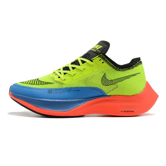 Women/Men Sports Shoes Nike ZoomX VaporFly NEXT Yellow Blue  