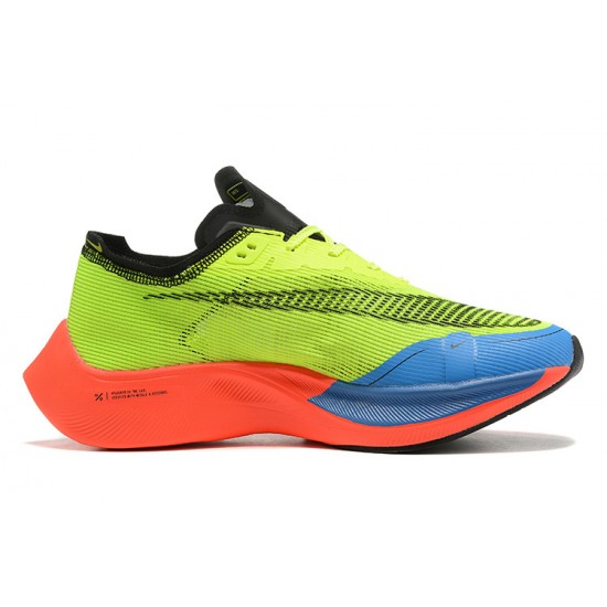 Women/Men Sports Shoes Nike ZoomX VaporFly NEXT Yellow Blue  