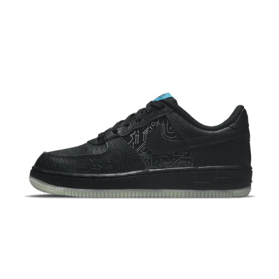 DH5354-001 Air Force 1 Low &#8217;07 Computer Chip Space Jam Black/Black-Blue