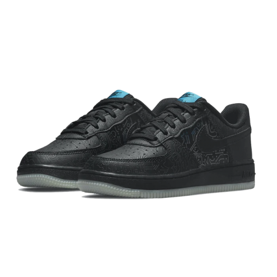 DH5354-001 Air Force 1 Low &#8217;07 Computer Chip Space Jam Black/Black-Blue