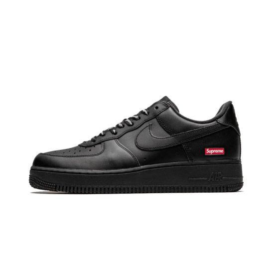 CU9225-001 Air Force 1 Low Black Supreme Black/Black 