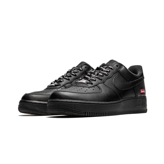 CU9225-001 Air Force 1 Low Black Supreme Black/Black 