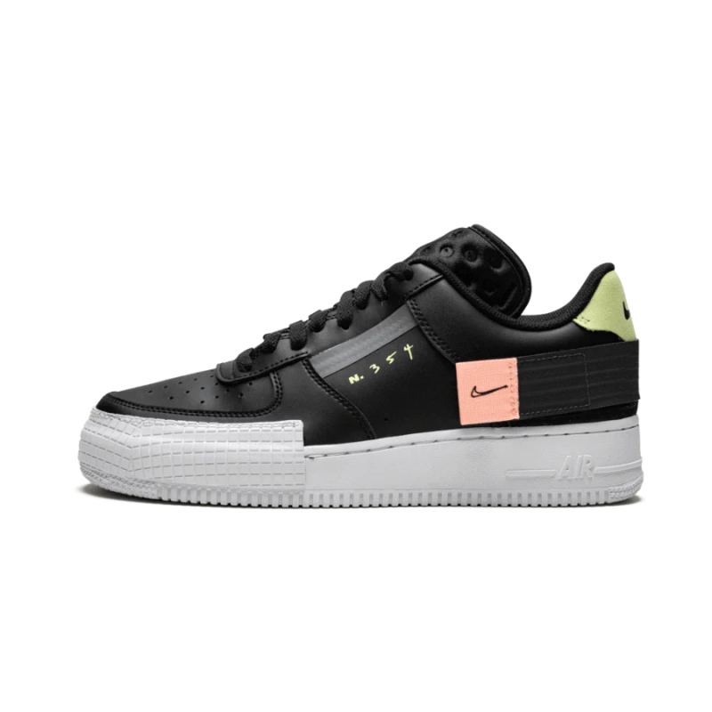 CI0054-001 Air Force 1 Low Drop Type Black Black/Anthracite-Zinnia 