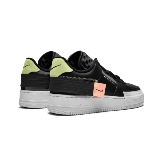 CI0054-001 Air Force 1 Low Drop Type Black Black/Anthracite-Zinnia 