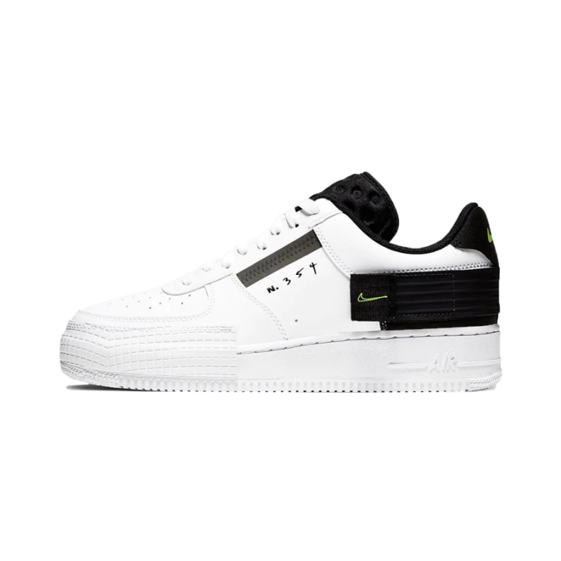 AT7859-101 Air Force 1 Low Drop Type White Black Volt White/Volt-Black-White 