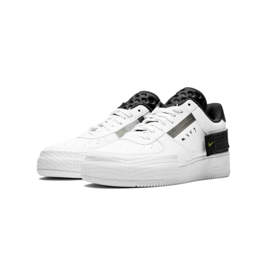 AT7859-101 Air Force 1 Low Drop Type White Black Volt White/Volt-Black-White 