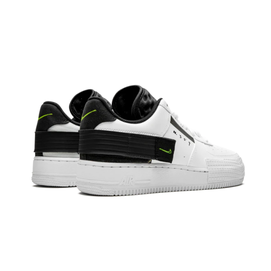 AT7859-101 Air Force 1 Low Drop Type White Black Volt White/Volt-Black-White 