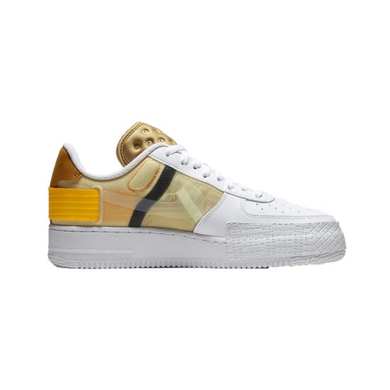 AT7859-100 Air Force 1 Low Drop Type White Gold Yellow White/Goldsuede/Clubgold/Universitygold