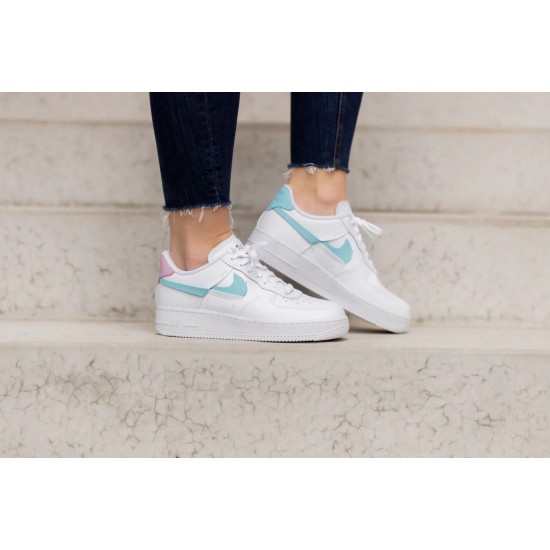 DC1164-101 Air Force 1 Low Lxx White Pink Aqua White/Pink Rise-Bleached Aqua 