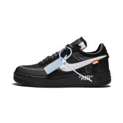 AO4606-001 Air Force 1 Low Off-White Black Black/White-Cone-Black 