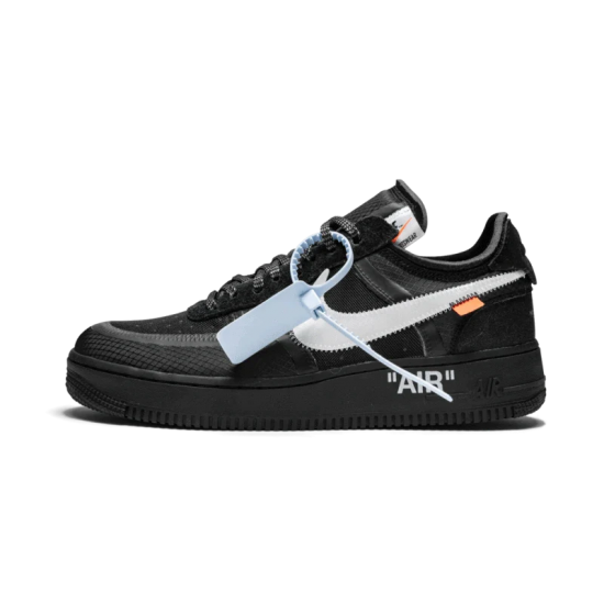 AO4606-001 Air Force 1 Low Off-White Black Black/White-Cone-Black 