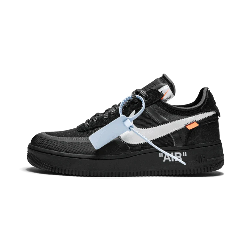 AO4606-001 Air Force 1 Low Off-White Black Black/White-Cone-Black 