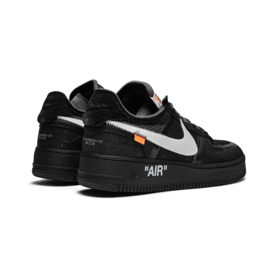 AO4606-001 Air Force 1 Low Off-White Black Black/White-Cone-Black 