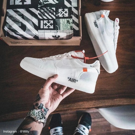 AO4606-100 Air Force 1 Low Off-White The Ten White/White-Sail 