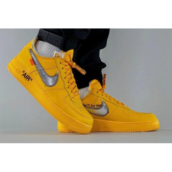 DD1876-700 Air Force 1 Low Off-White University Gold Metallic Silver Yellow/Yellow-Metallic