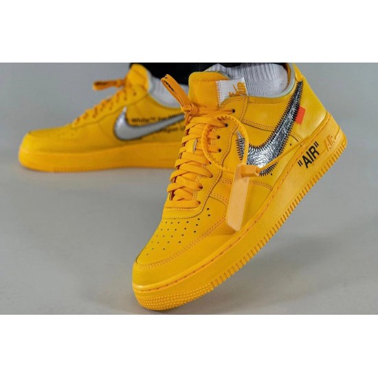 DD1876-700 Air Force 1 Low Off-White University Gold Metallic Silver Yellow/Yellow-Metallic