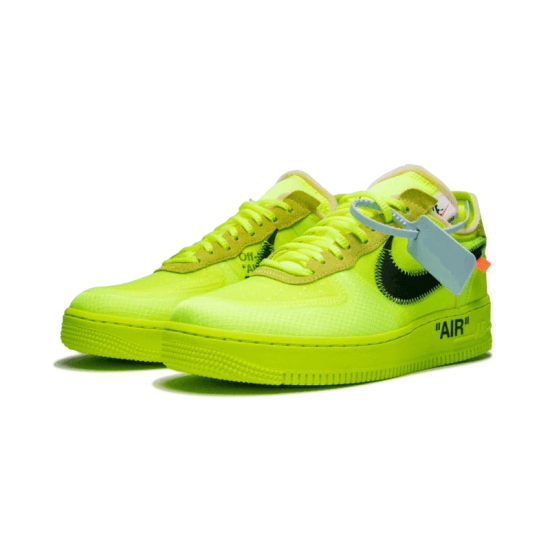 AO4606-700 Air Force 1 Low Off-White Volt Volt/Hyper Jade-Cone-Black 