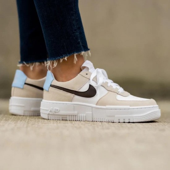 DH3861-001 Air Force 1 Low Pixel Desert Sand Desert Sand/Dark Cinder- White 