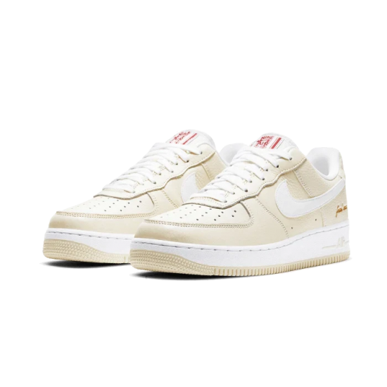 CW2919-100 Air Force 1 Low Popcorn Coconut Milk/White-University Red