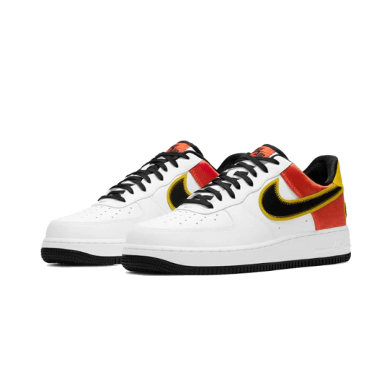 CU8070-100 Air Force 1 Low Raygun White/Black/Orange-Flash-Amarillo