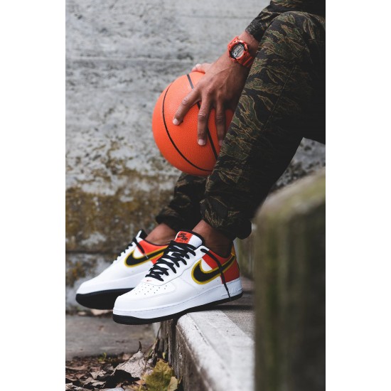 CU8070-100 Air Force 1 Low Raygun White/Black/Orange-Flash-Amarillo