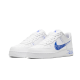 CW7581-100 Air Force 1 Low Sketch Blue Swoosh  White/Blue