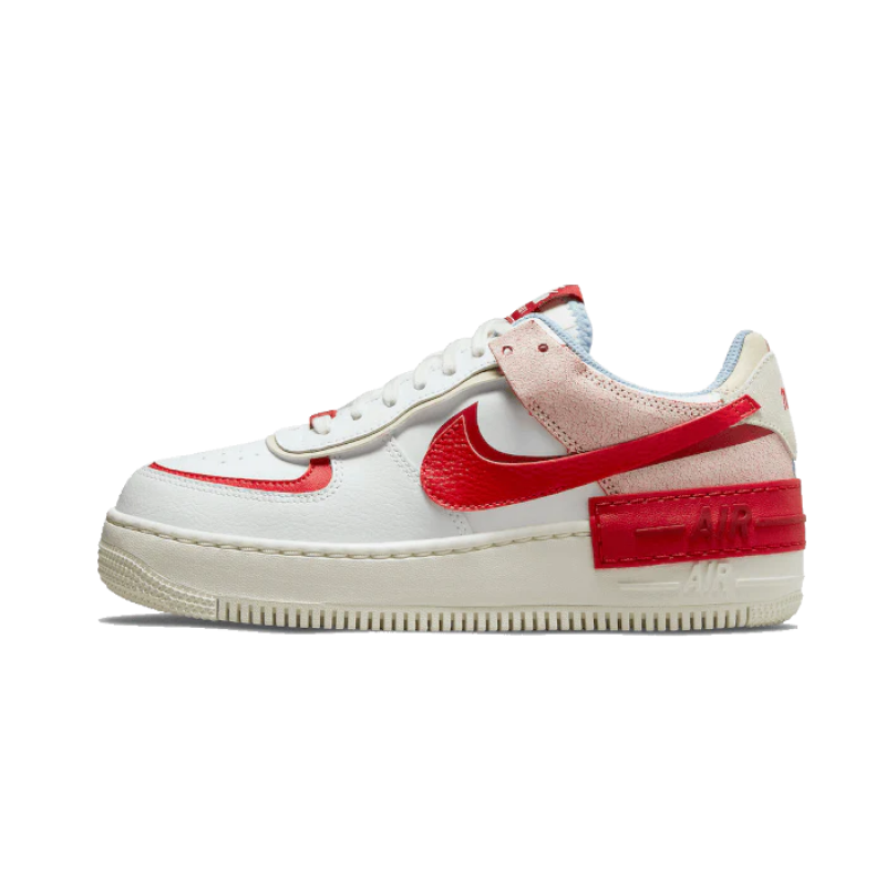 CI0919-108 Air Force 1 Shadow Cracked Leather Cracked Leather/White-Red