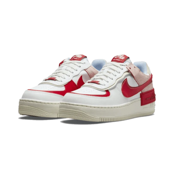 CI0919-108 Air Force 1 Shadow Cracked Leather Cracked Leather/White-Red