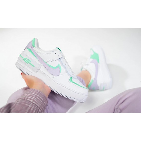 CU8591-103 Air Force 1 Shadow Infinite Lilac White/Infinite Lilac/Football Gray