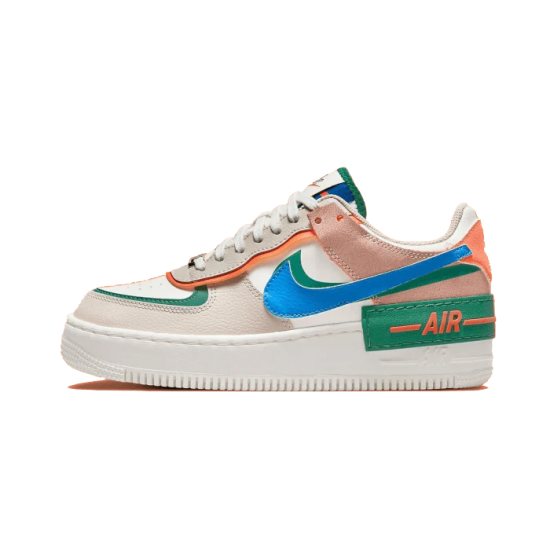 CI0919-109 Air Force 1 Shadow Sail Signal Blue Green Sail/Signalblue/Greennoise/Cream