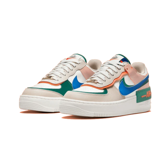 CI0919-109 Air Force 1 Shadow Sail Signal Blue Green Sail/Signalblue/Greennoise/Cream