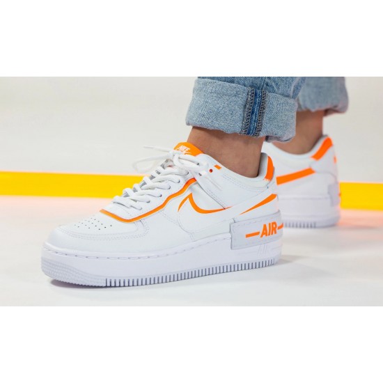 CI0919-103 Air Force 1 Shadow Total Orange White/Totalorange